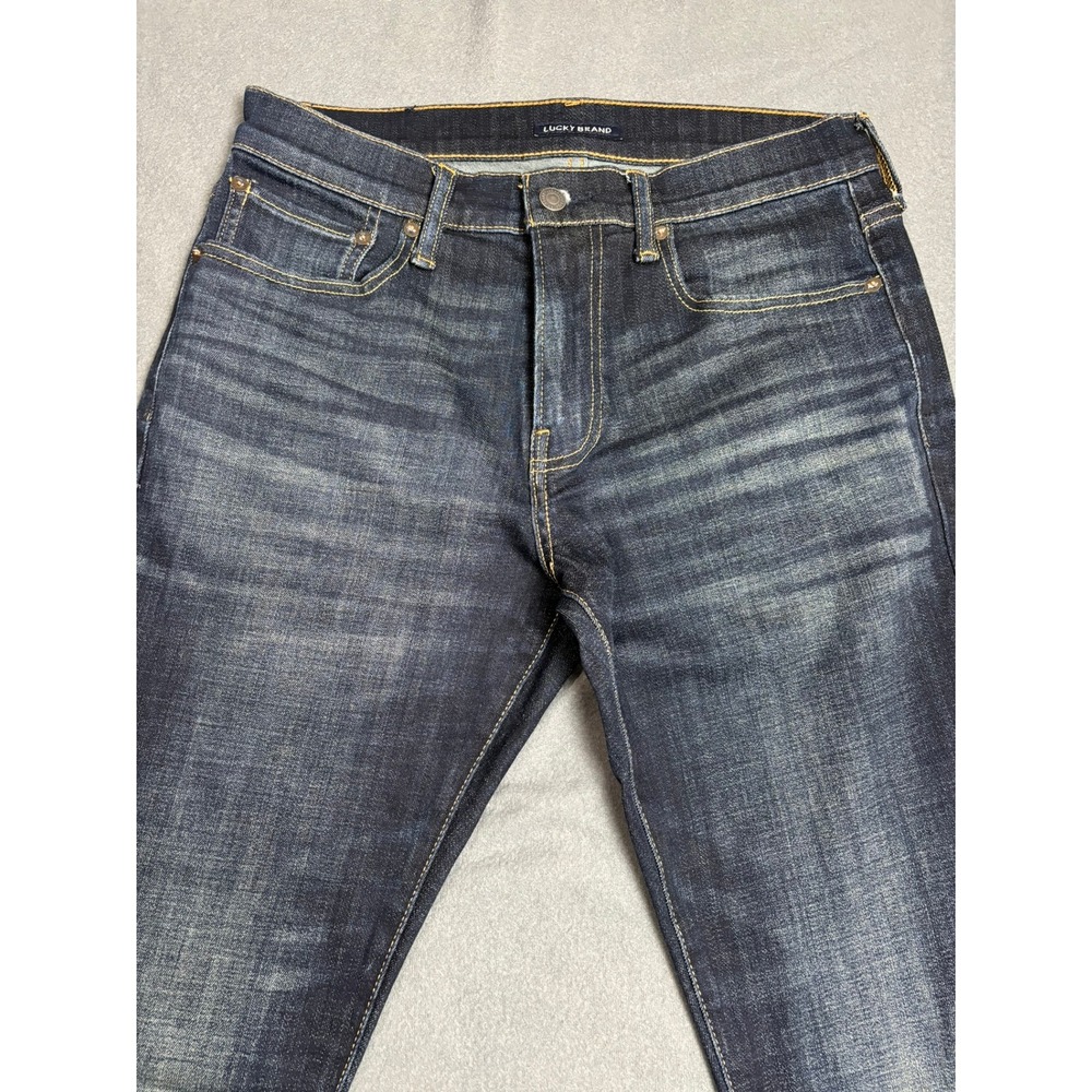 Lucky Brand Jeans Mens 30x32 Blue Dark Wash Straight Leg Casual Denim Pants